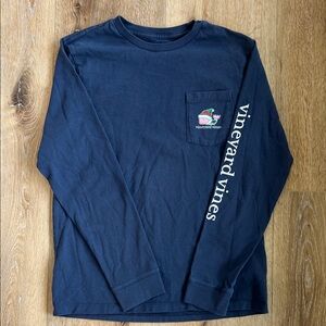 Vineyard Vines Dark Blue Christmas Long Sleeve Tee